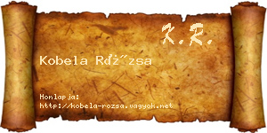 Kobela Rózsa névjegykártya